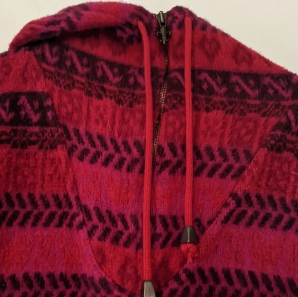 Express French Country Pullover Fleece Large Quarter Zip, Vintage